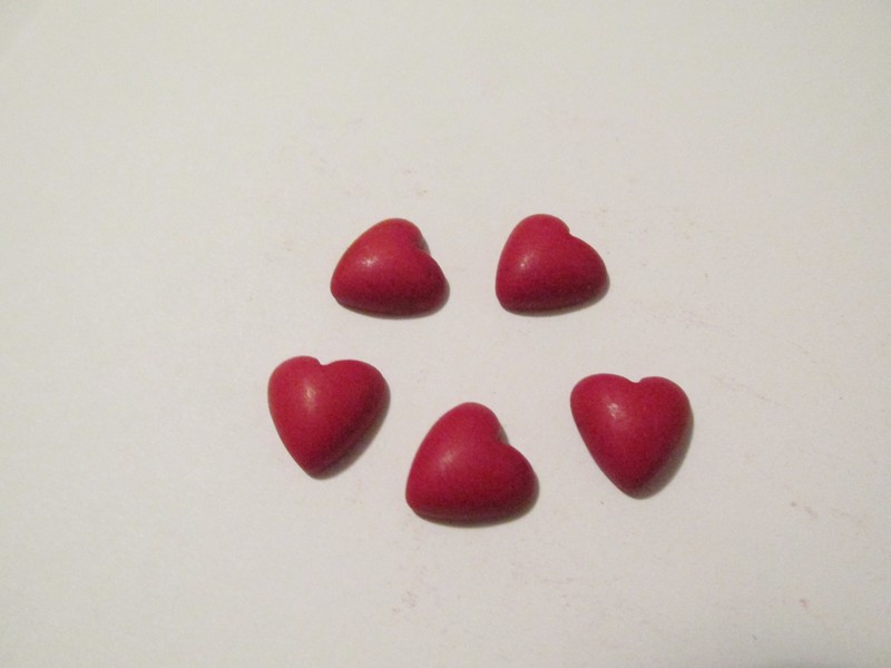 (image for) 12mm Red Heart Cabochon (bag of 5) #CAB-13